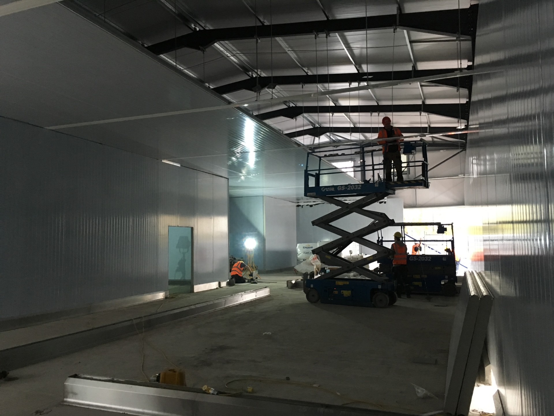 Hygienic wall and ceiling systems installed by Ambrey Baker